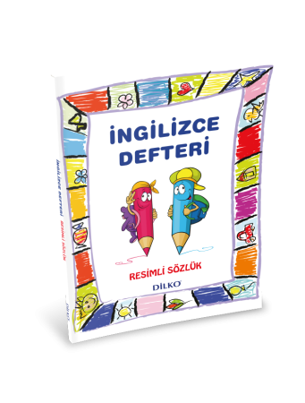 Dilko İngilizce Sözlüklü Defter - İlkokul (1-2-3-4. Sınıf) (Renkli Resimli)